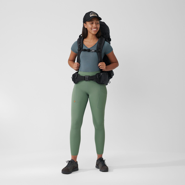 Legginsy damskie Fjällräven Abisko Patina Green 2 Legginsy damskie Fjällräven Abisko Patina Green 2